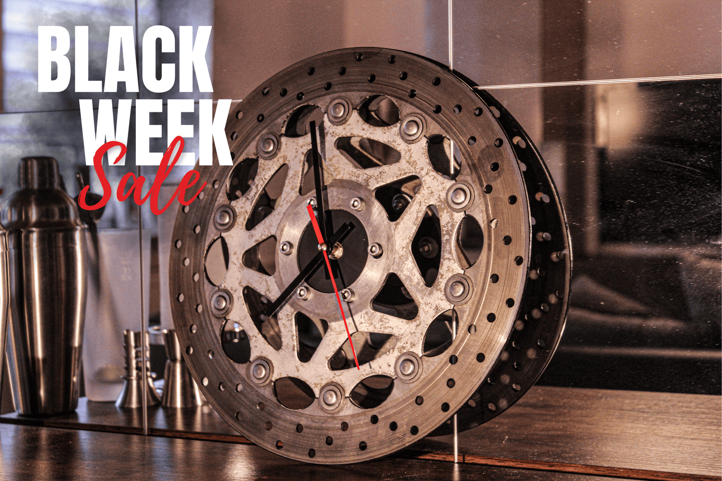 Wanduhr - Uhr aus Motorradbremsscheibe (Vintage Edition 2.0) - Mortal Engines Interior Design