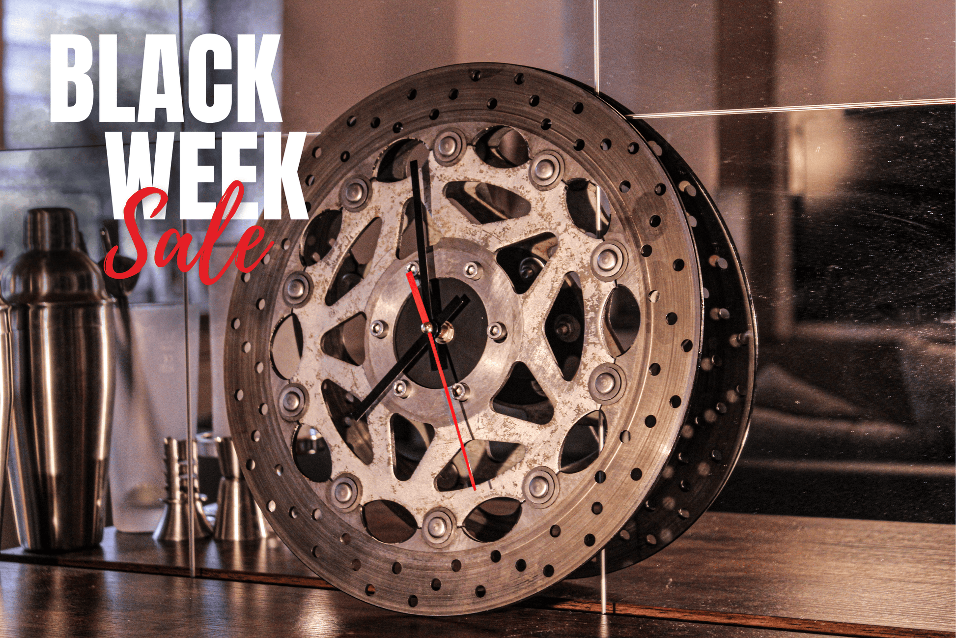 Wanduhr - Uhr aus Motorradbremsscheibe (Vintage Edition 2.0) - Mortal Engines Interior Design