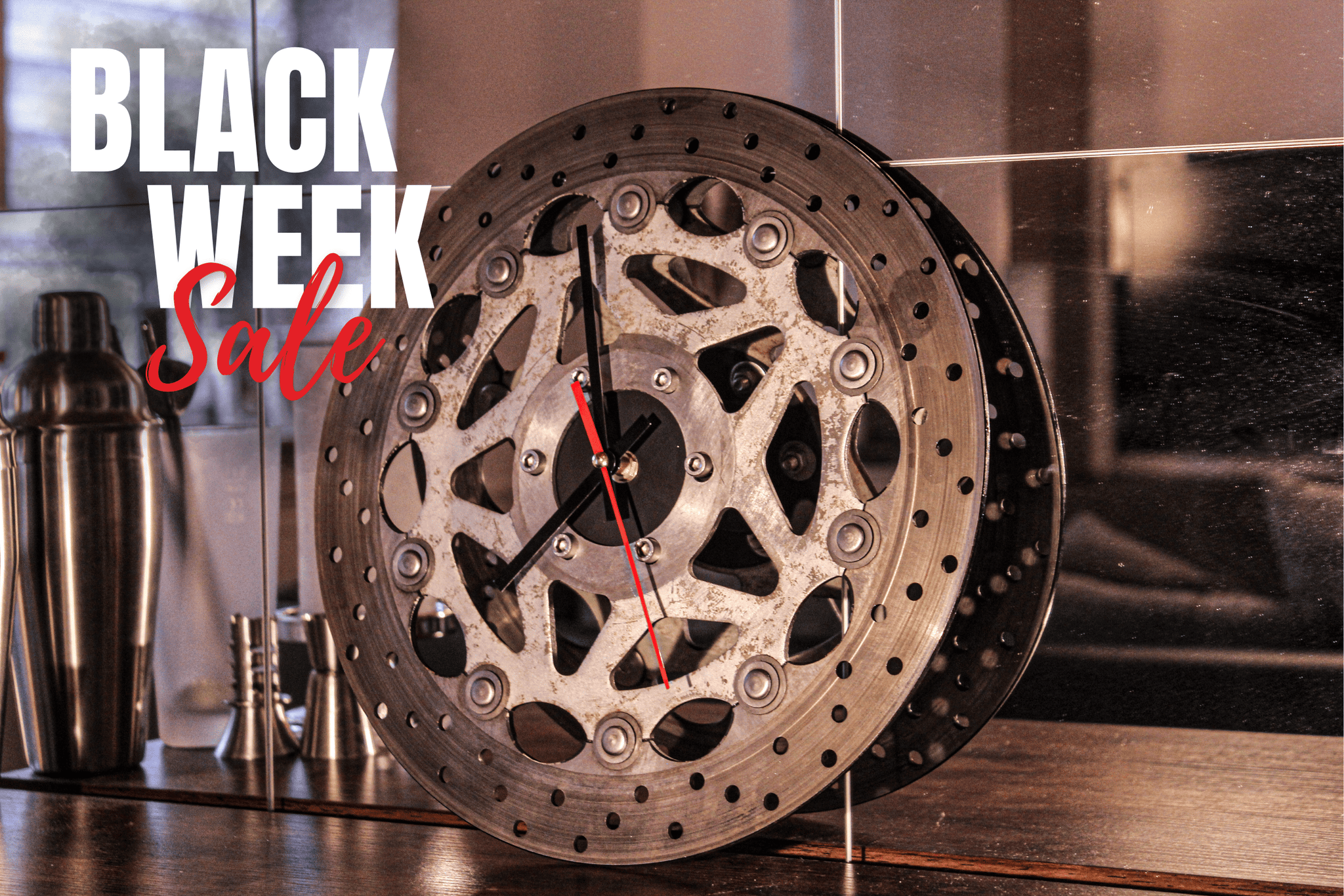 Wanduhr - Uhr aus Motorradbremsscheibe (Vintage Edition 2.0) - Mortal Engines Interior Design